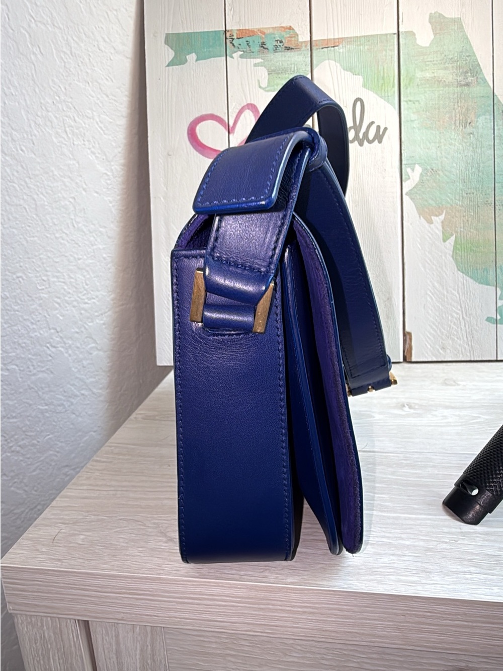 YVES SAINT LAURENT
Blue Leather Ligne Y Crossbody Bag STUNNING - Picture 6 of 14